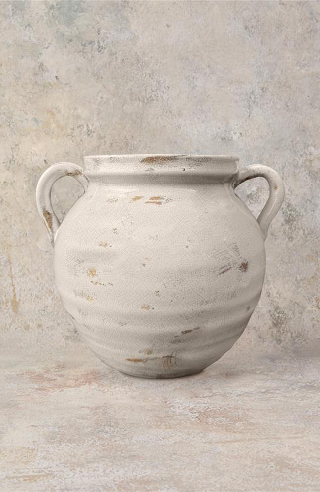 Luna Aged White Urn