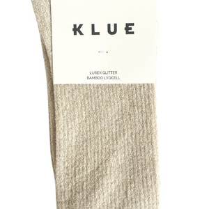 Glitter Lurex Socks - Beige