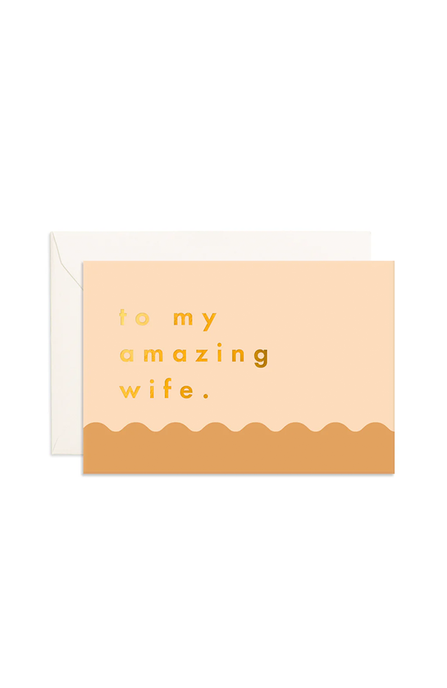 Amazing Wife Ripple Mini Greeting Card