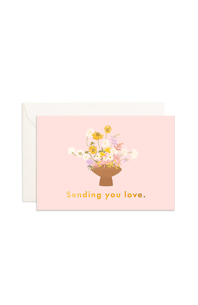 Lots Of Love Vase Mini Greeting Card