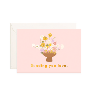 Lots Of Love Vase Mini Greeting Card