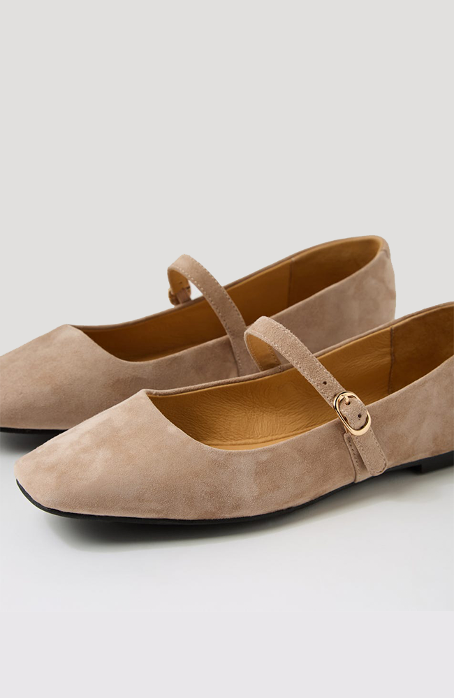 Tokena Mary Jane - Taupe Suede