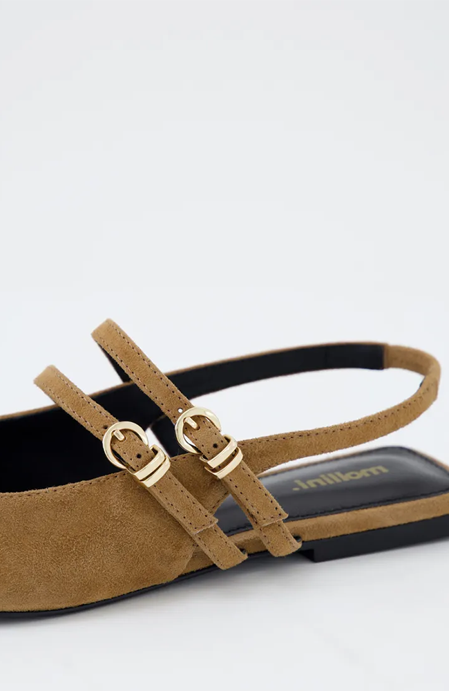 Mandeur Coffee Suede Flat Shoes