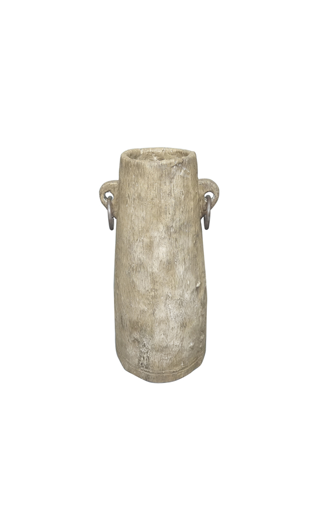 Plaster Grain Handled Planter - Large