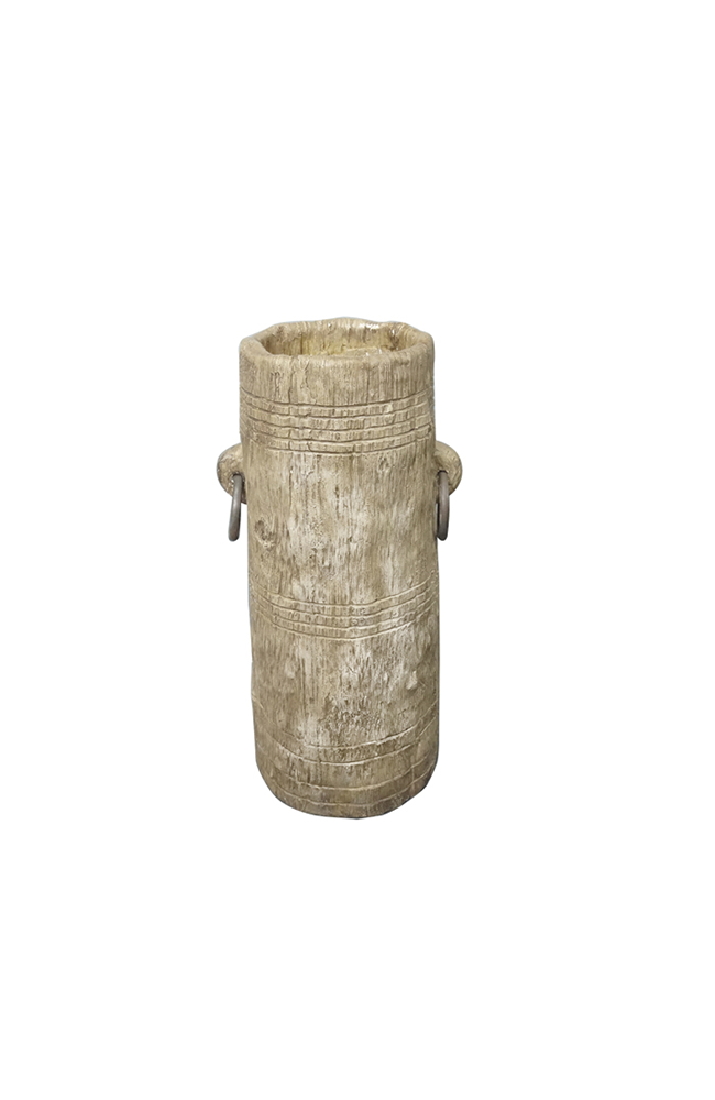 Plaster Grain Handled Planter - Small