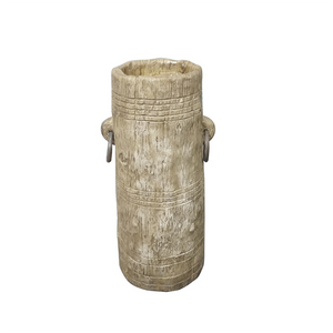Plaster Grain Handled Planter - Small