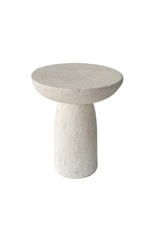 Travertine Round Narrow Table