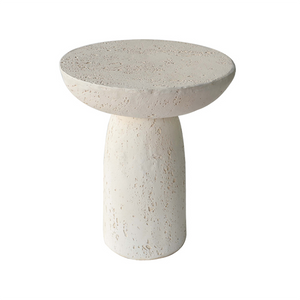 Travertine Round Narrow Table