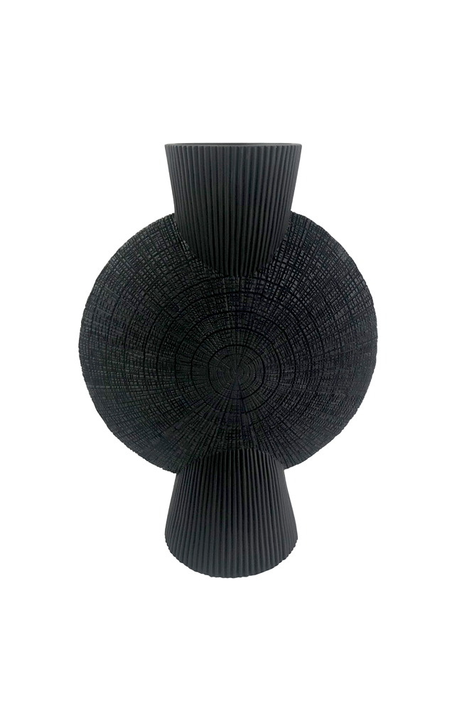 Carlsen Disc Vase Resin - Black