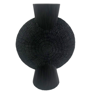 Carlsen Disc Vase Resin - Black