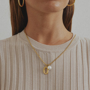 Pearl Letter O Necklace