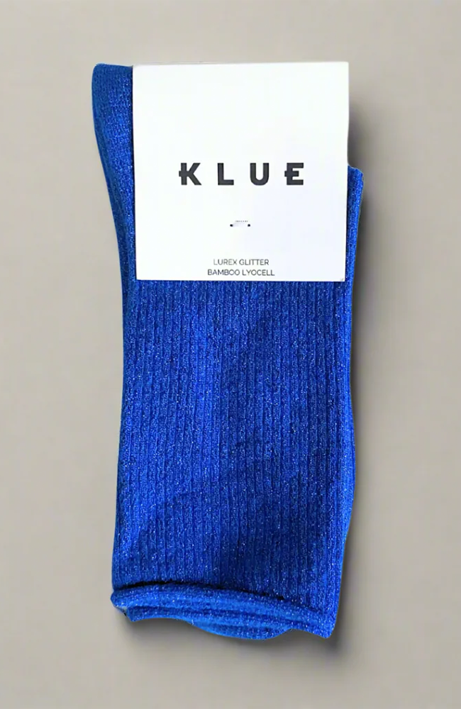 Glitter Lurex Socks - Electric Blue
