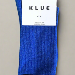 Glitter Lurex Socks - Electric Blue