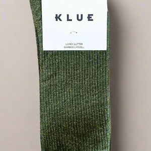 Glitter Lurex Socks - Khaki