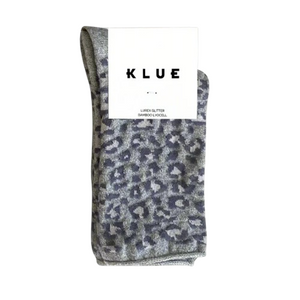 Glitter Lurex Socks - Leopard Grey