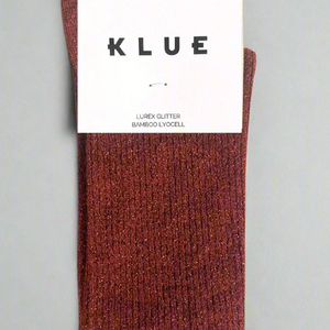 Glitter Lurex Socks - Red