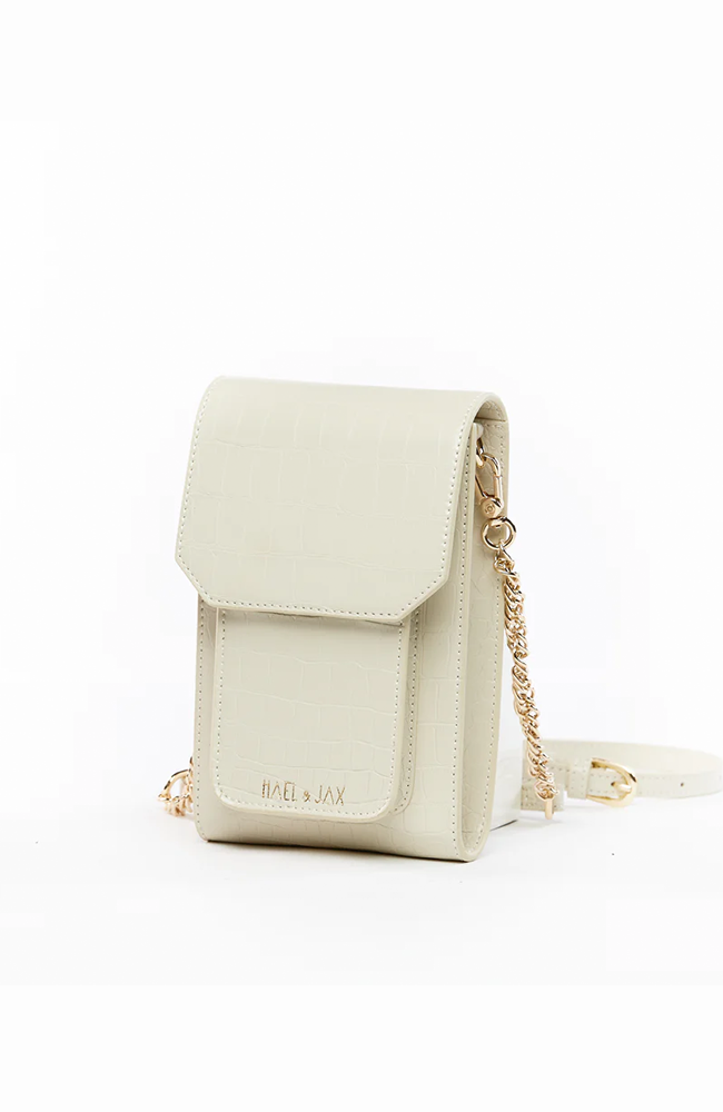 Paloma Leather Bag - Ivory Croc