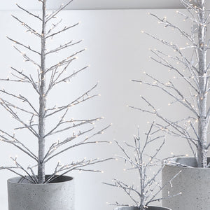 Spruce LED Tree Silver Sparkle - Medium