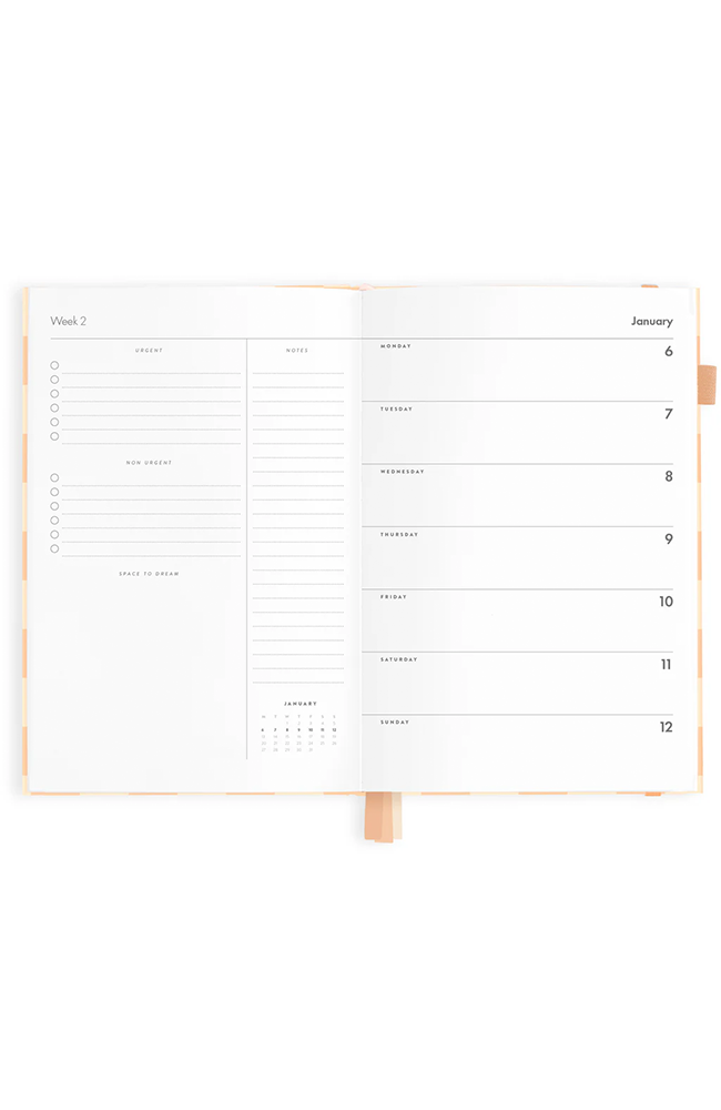 2025 A5 Horizontal Planner - Salmon Check