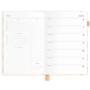 2025 A5 Horizontal Planner - Salmon Check