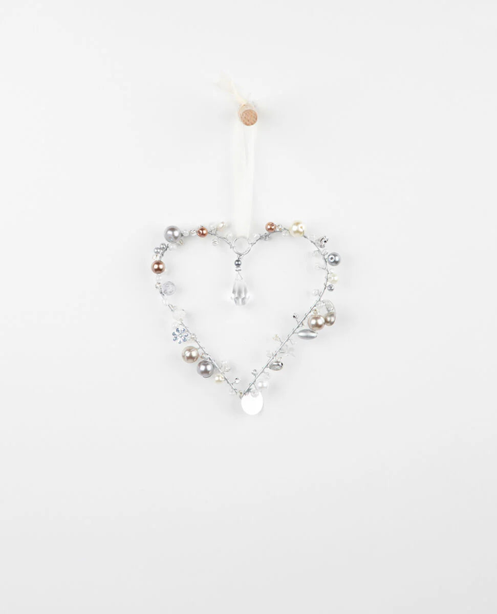 Alaska Beaded Heart Ornament