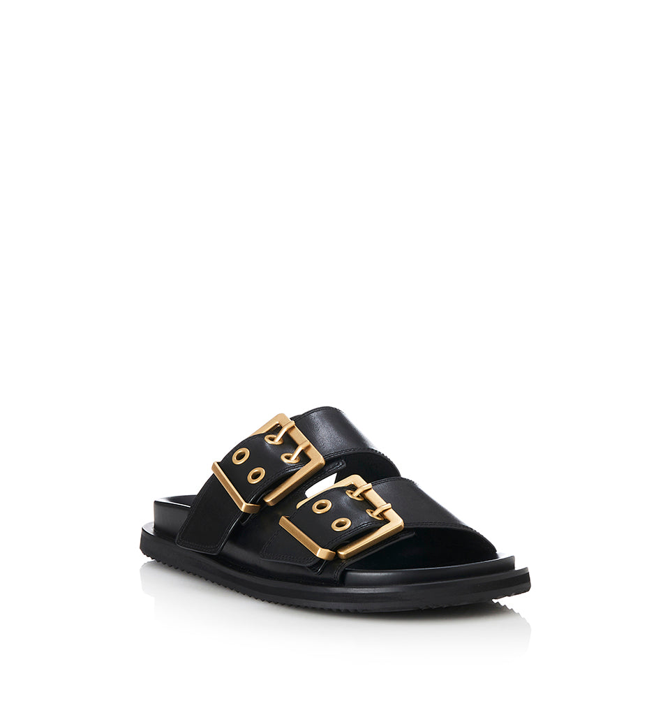 Pattersen Slide - Black Suede