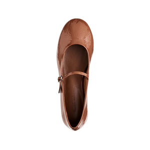 Pierce Ballet - Tan Crinkle Patent