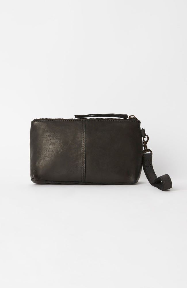 Small Essential Leather Pouch - Black