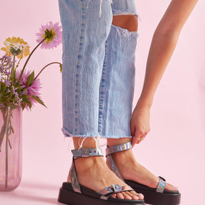 Ophelia Flatform Sandal - Pewter