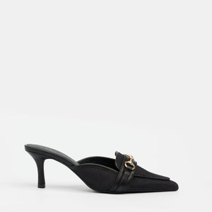 Carrie Mule - Black Canvas