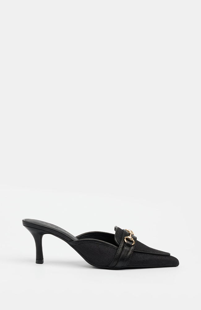 Carrie Mule - Black Canvas