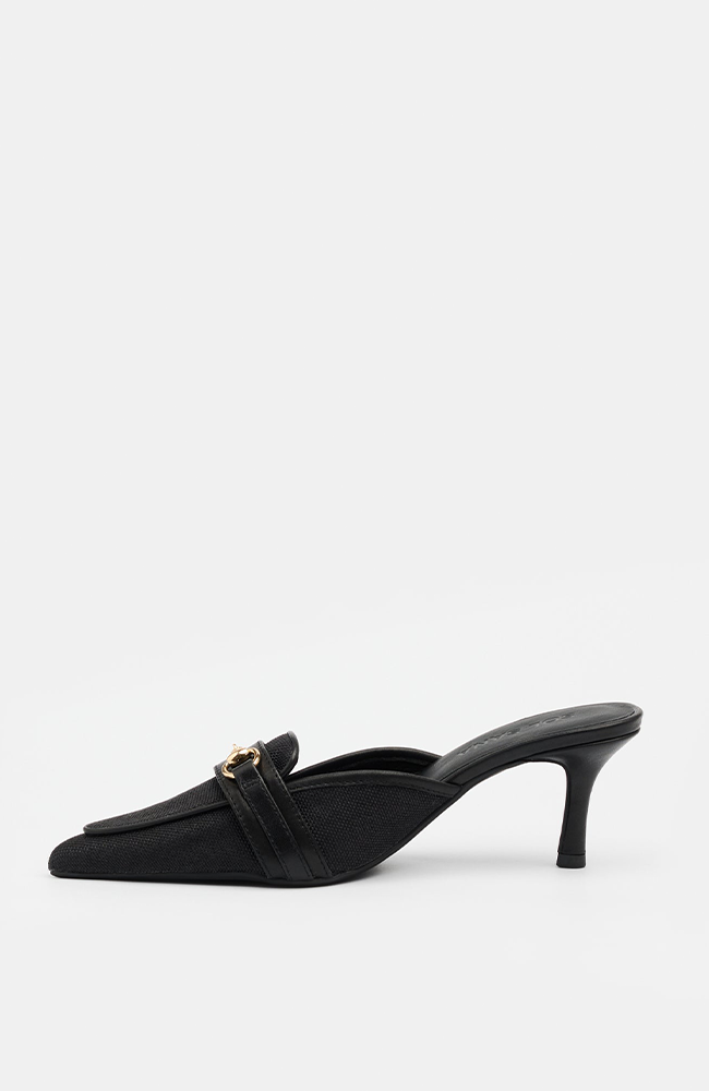Carrie Mule - Black Canvas