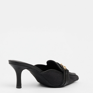 Carrie Mule - Black Canvas