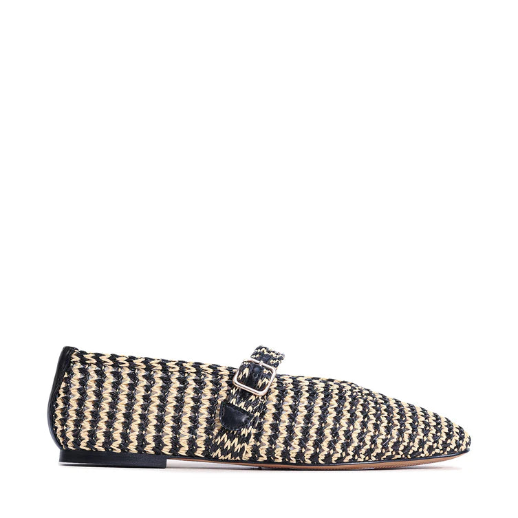 Santalum Mary Jane - Black Raffia