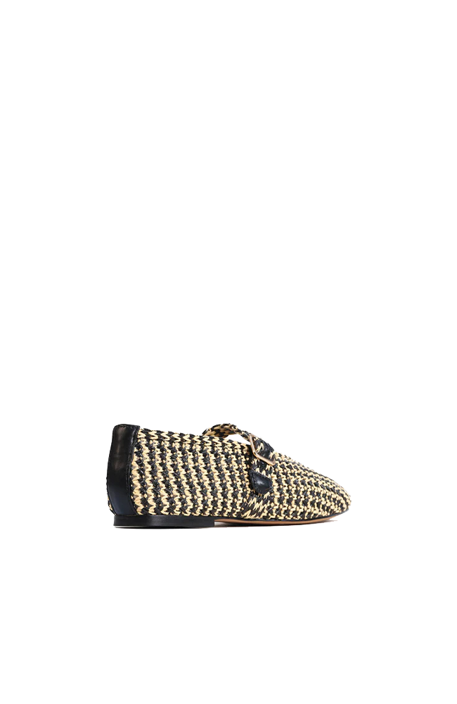 Santalum Mary Jane - Black Raffia