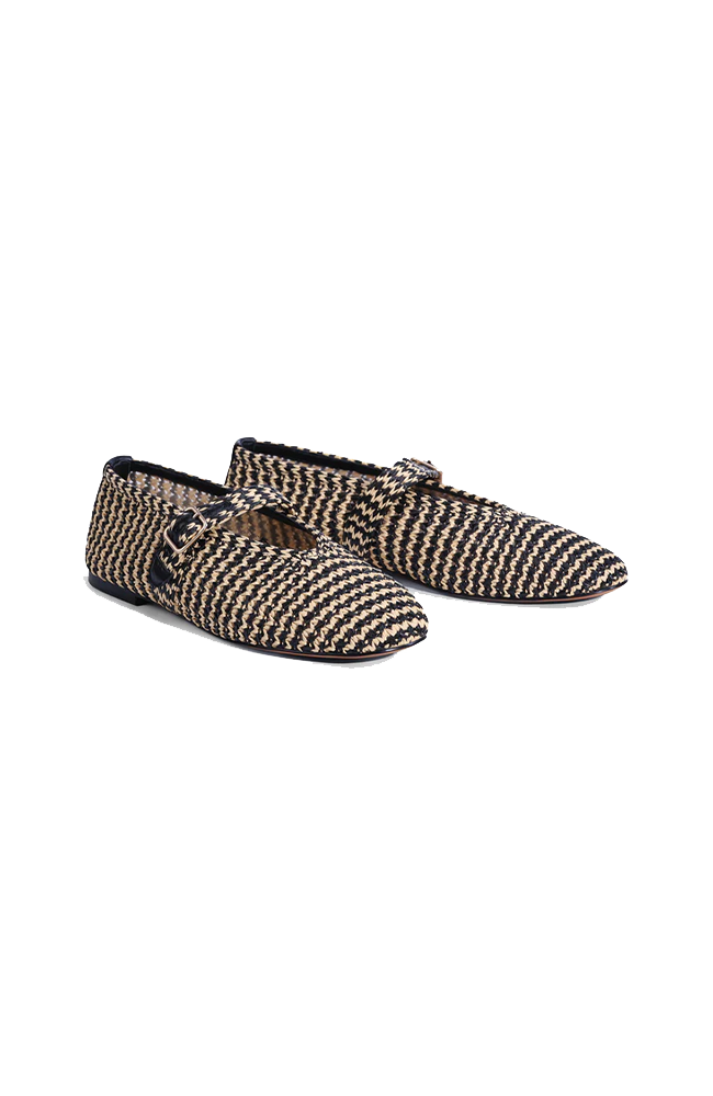 Santalum Mary Jane - Black Raffia
