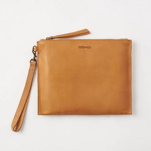 Large Flat Pouch Bag - Tan