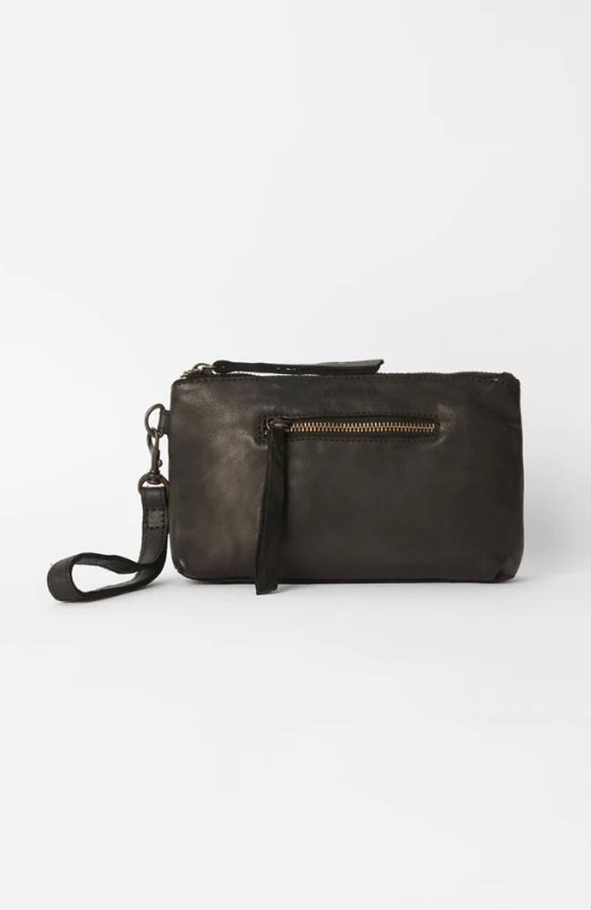 Small Essential Leather Pouch - Black