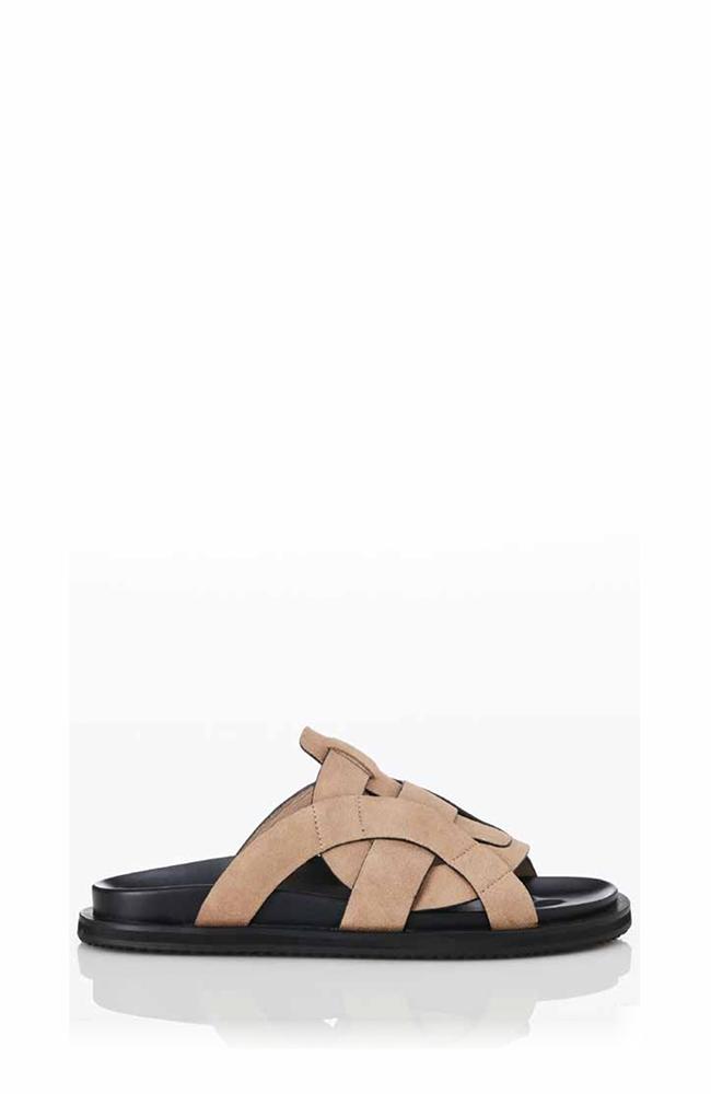 Pasquale Slide - Natural Suede
