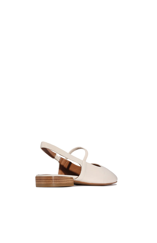 Sonu Slingback Pointed Flat - Bone