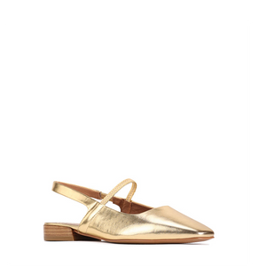 Sonu Slingback Pointed Flat - Gold