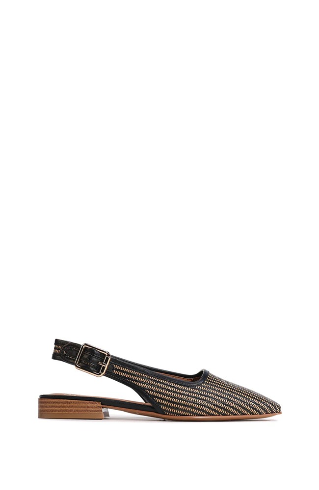 Soph Slingback Flat - Black Grass
