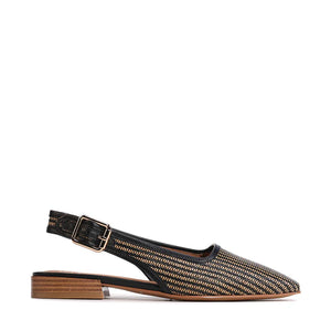 Soph Slingback Flat - Black Grass