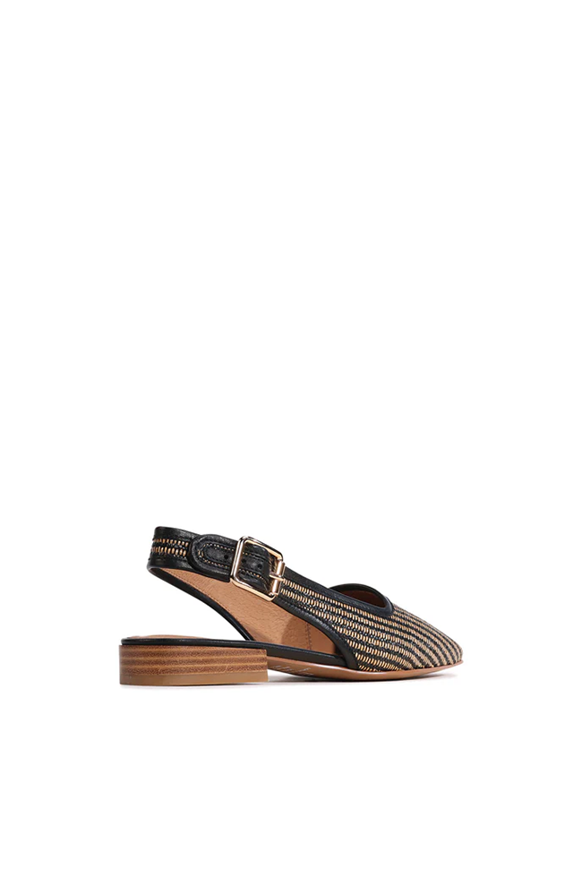 Soph Slingback Flat - Black Grass