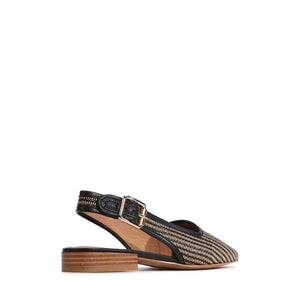 Soph Slingback Flat - Black Grass