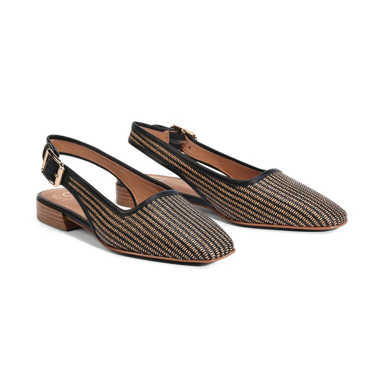 Soph Slingback Flat - Black Grass