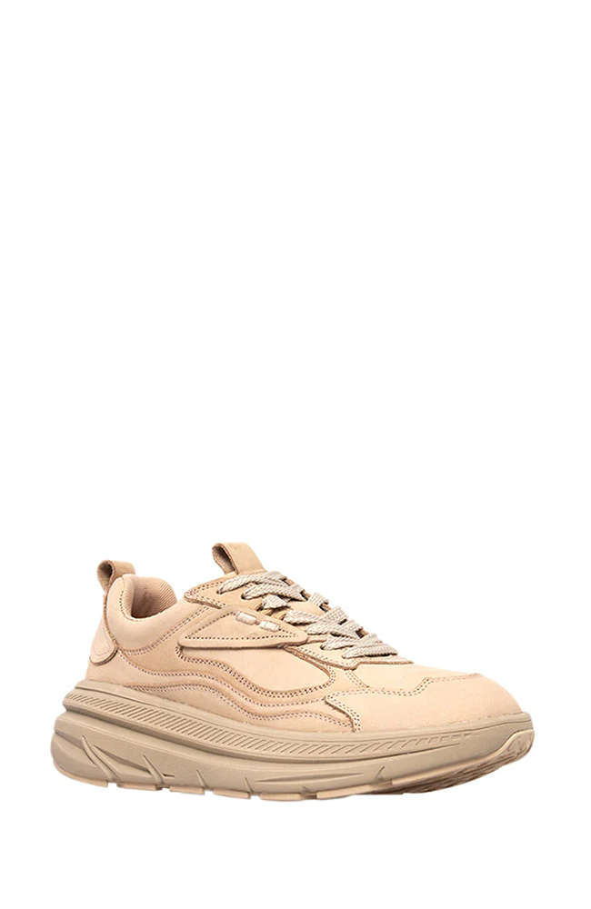 Thea Trainer - Nude Nubuk Leather