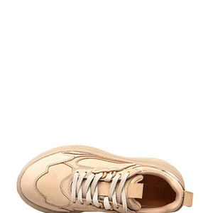 Thea Trainer - Nude Nubuk Leather