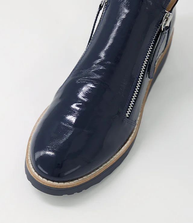 Ohmy Ankle Boot - Navy Patent