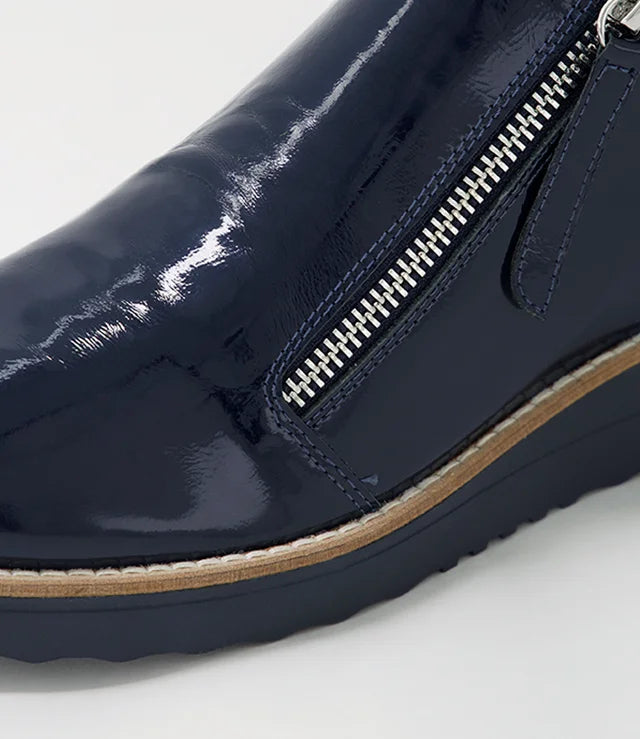 Ohmy Ankle Boot - Navy Patent